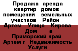 Продажа, аренда квартир, домов, помещений , земельных участков › Район ­ Артем › Улица ­ Кирова  › Дом ­ 58 а - Приморский край, Артем г. Недвижимость » Услуги   